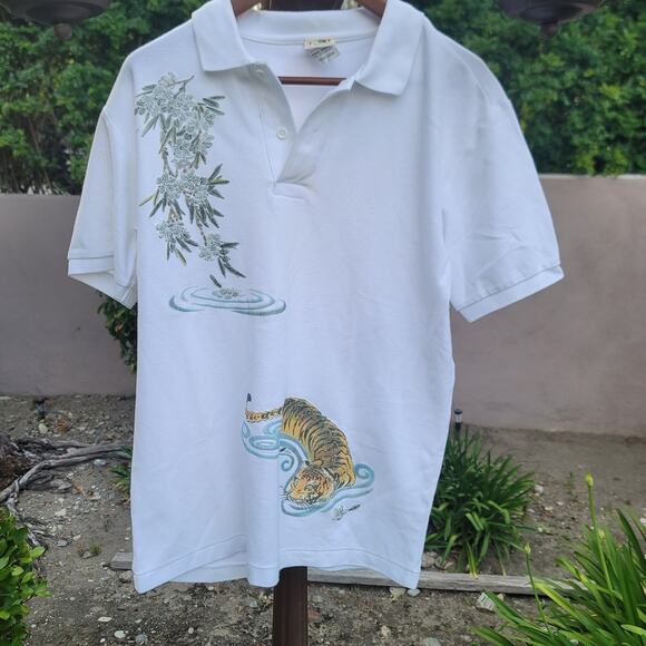 Vtg Japanese Brand Tigers Polo Shirt - Picture 2 of 9